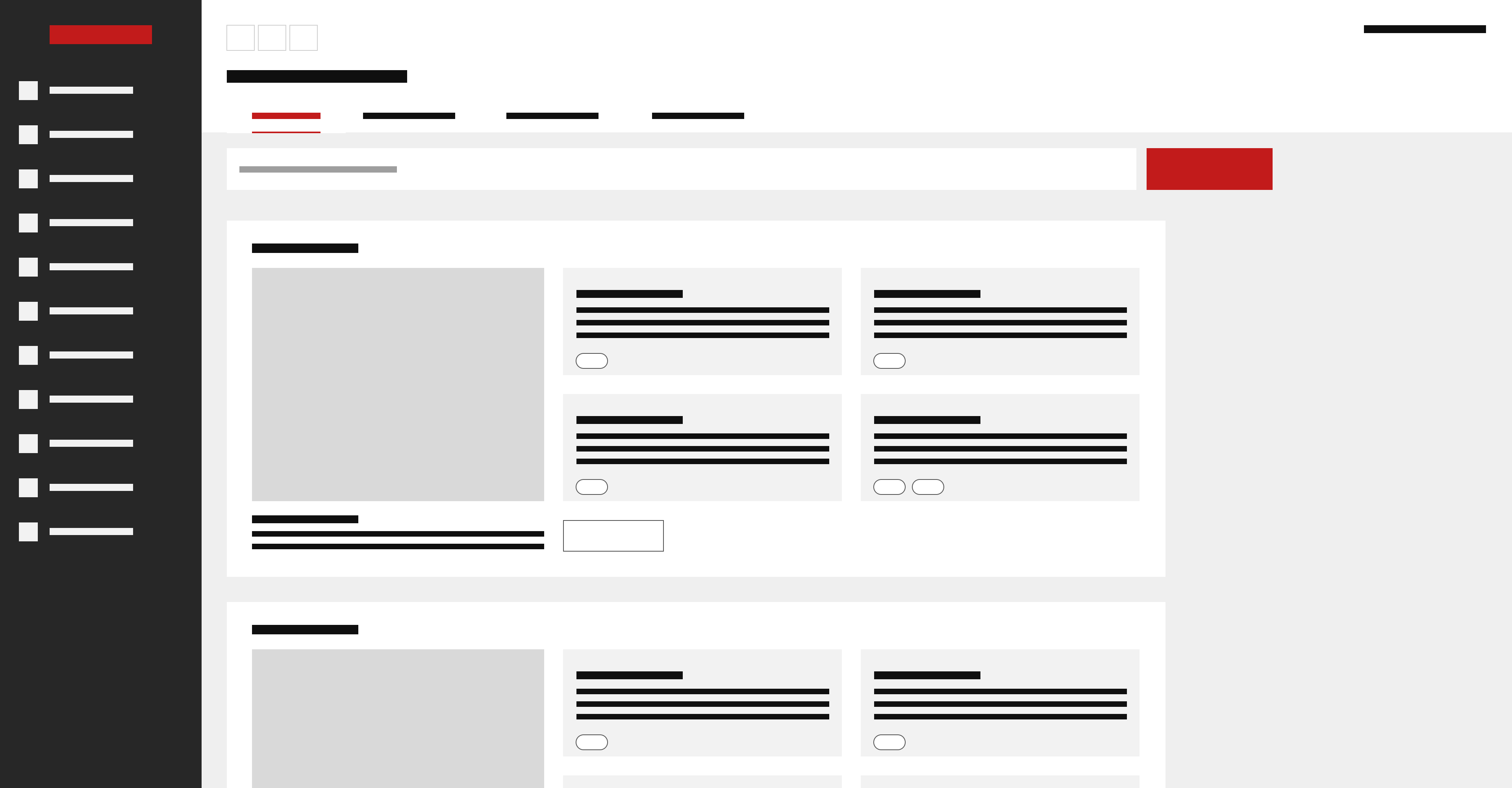 Wireframe of the Library screen.