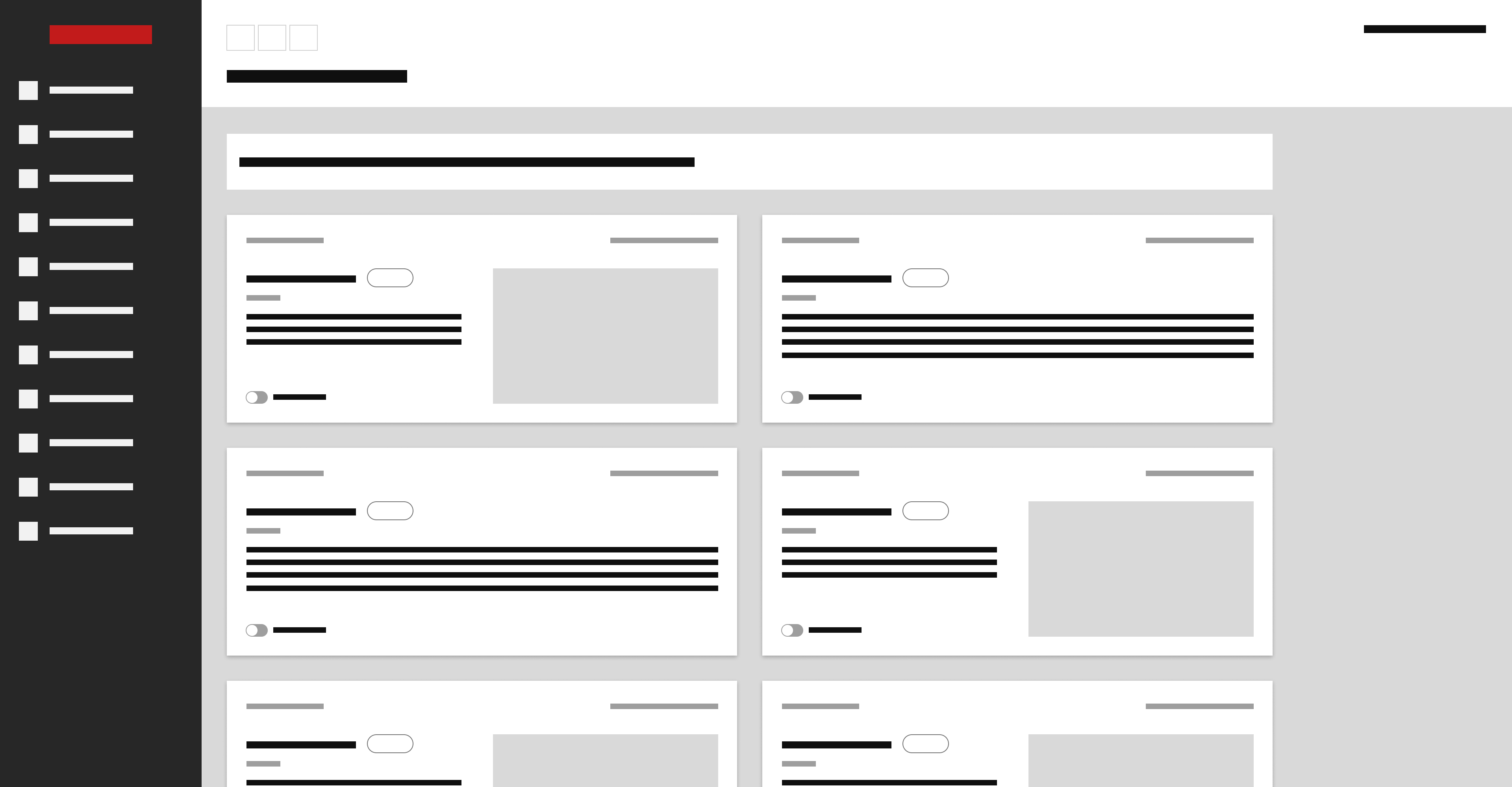 Wireframe of the Tasks screen.
