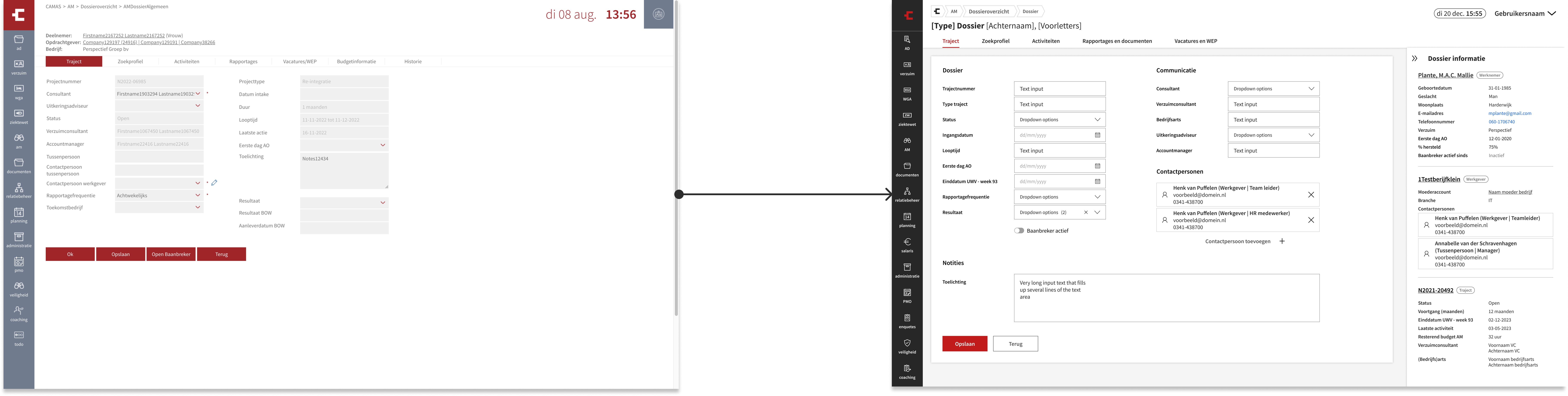 Illustration showing the tab: File screen in version 1 followed by version 2 with the updated UI.