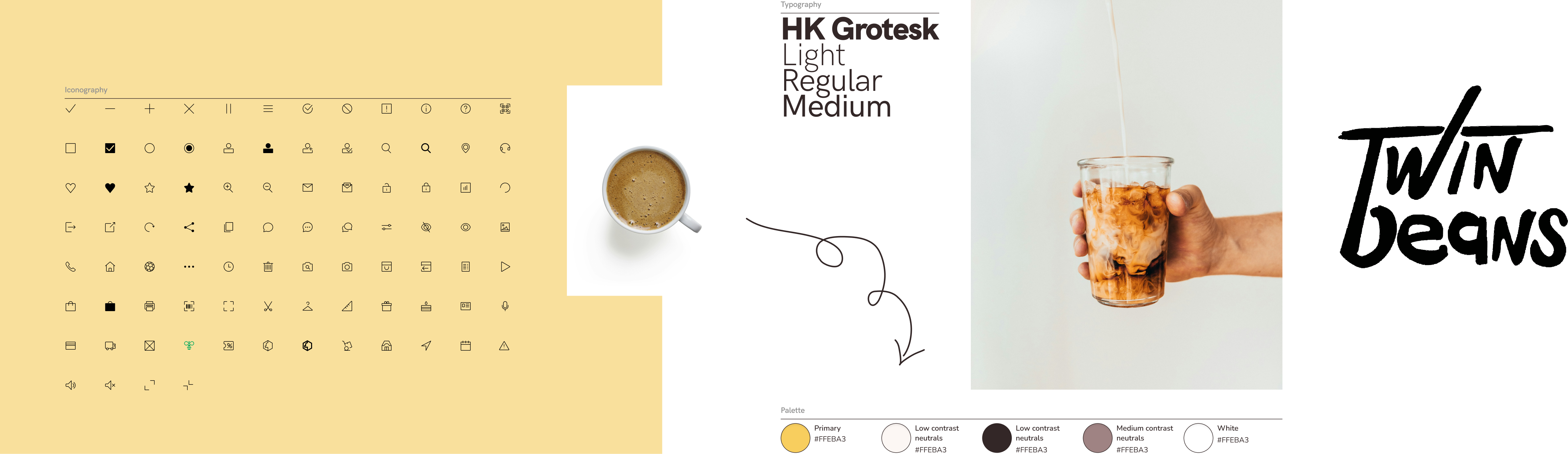 Collage made of various photos and illustrations representing the moodboard or style guide.